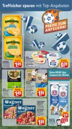 Gazetka promocyjna Rewe - Prospekte - Gazetka - ważna od 06.07 do 06.07.2024 - strona 4 - produkty: angebot, angebote, bärenmarke, Becher, beere, coupon, coupons, eis, elsässer art, fisch, flammkuchen, frische milch, gin, Grießpudding, himbeer, himbeere, in olivenöl, Käse, käsescheiben, kuchen, lamm, leerdammer, maultaschen, milch, Müller, natur, Ofen, olive, oliven, olivenöl, original wagner, pizza, pudding, reis, salami, steinofen, steinofen pizza, Tasche, taschen, thunfisch, Ti, top-angebot, wagner