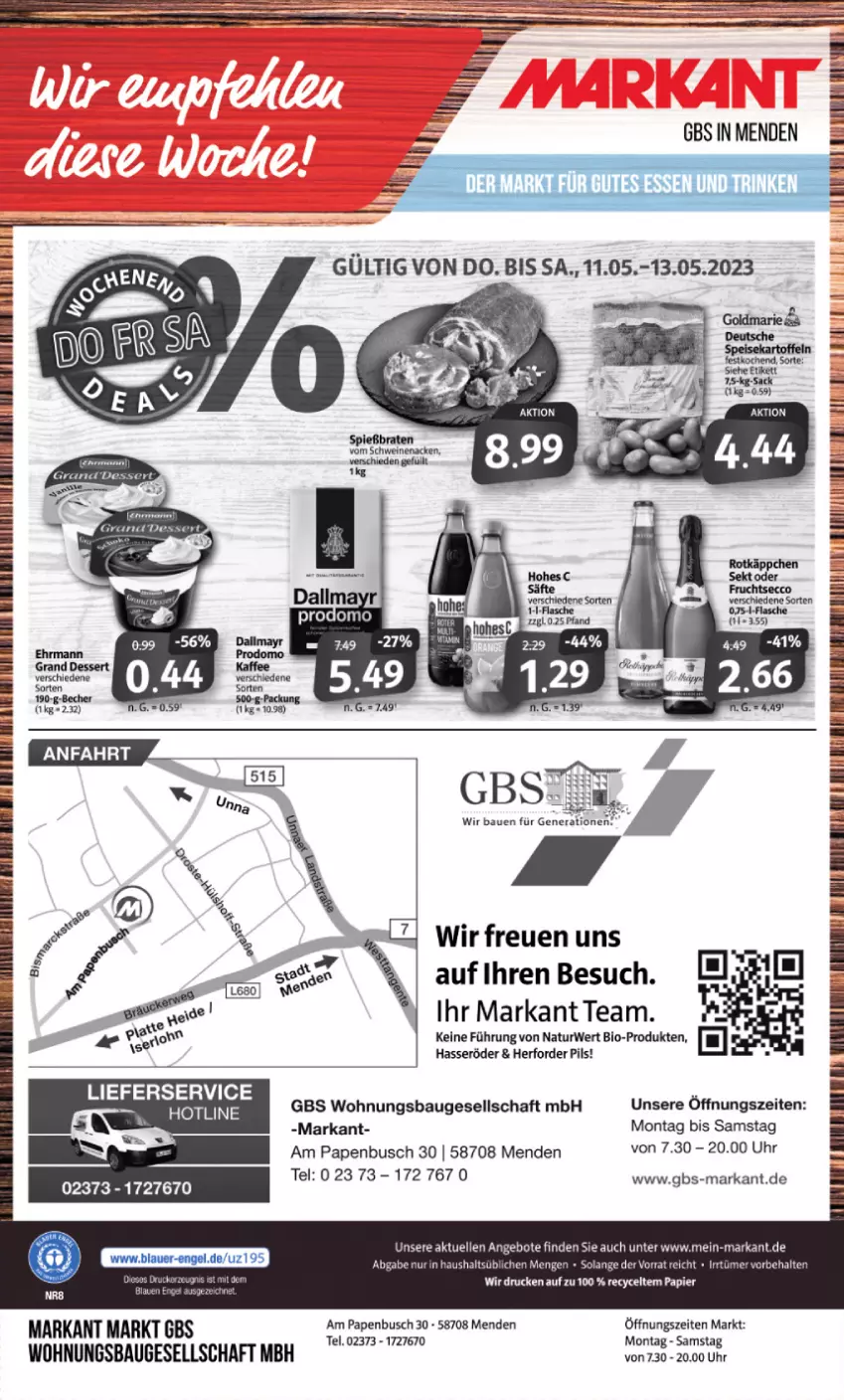 Aktueller Prospekt Markant - Prospekte - von 08.05 bis 13.05.2023 - strona 16 - produkty: angebot, angebote, Bau, Bebe, bio, brot, elle, flasche, hasseröder, lieferservice, natur, papier, pils, rwe, Ti, uhr