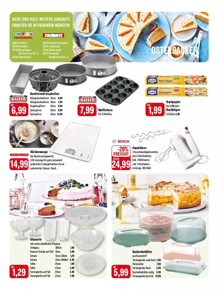 Aktueller Prospekt Feneberg - Prospekte - von 14.03 bis 16.03.2024 - strona 11 - produkty: angebot, angebote, Backform, Behälter, buch, chloe, dessert, Diesel, eis, elle, emmi, gefu, küche, kuchen, Küchen, Küchenwaage, latte, LG, Muffin, Muffinform, muffins, Ofen, papier, reis, ring, Schal, Schale, Springform, teller, Ti, tisch, torte, trinkglas, Waage