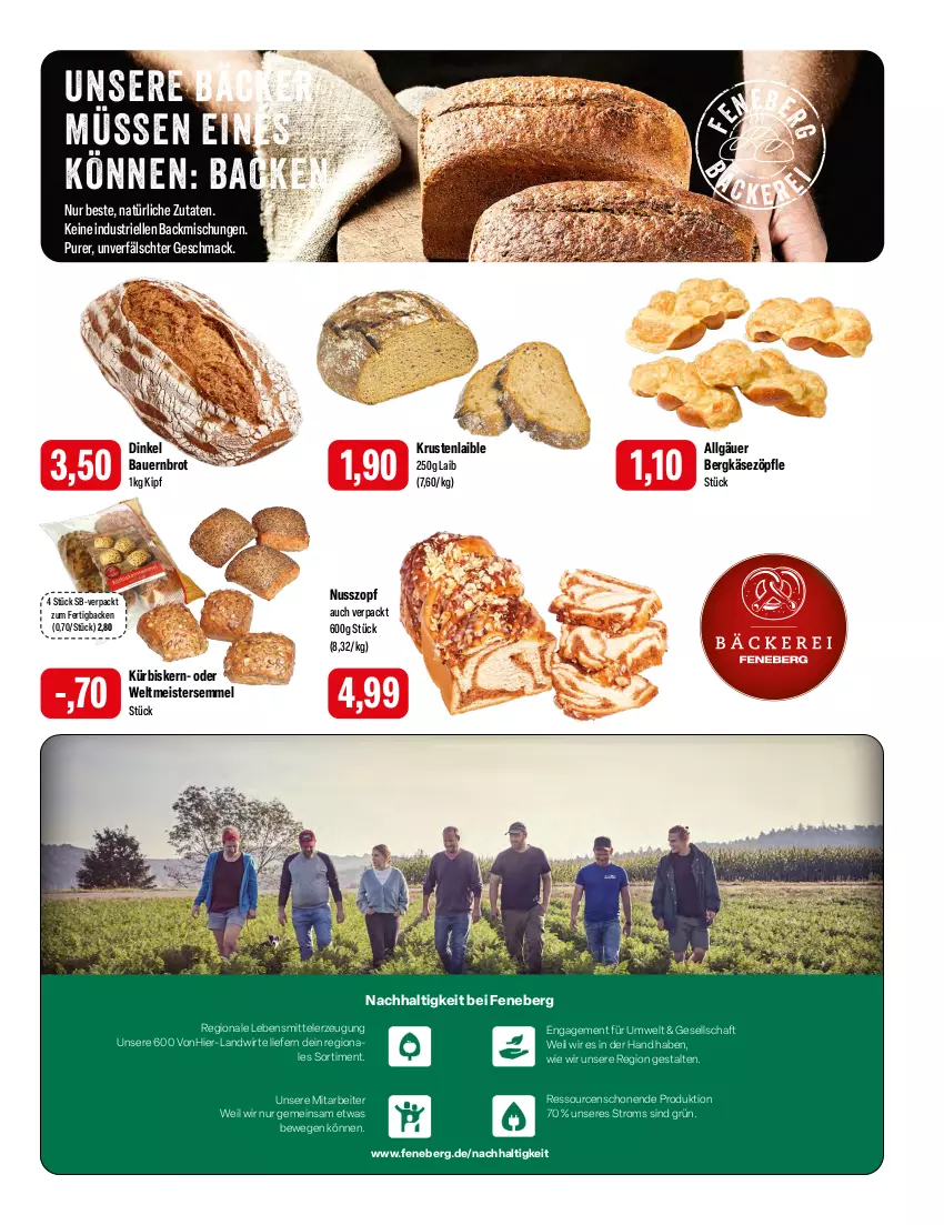 Aktueller Prospekt Feneberg - Prospekte - von 14.03 bis 16.03.2024 - strona 5 - produkty: auer, backmischung, Backmischungen, Bau, Bauer, Bergkäse, brot, eis, elle, Käse, Kürbis, lebensmittel, LG, mac, Meister, nuss, Semmel, Ti