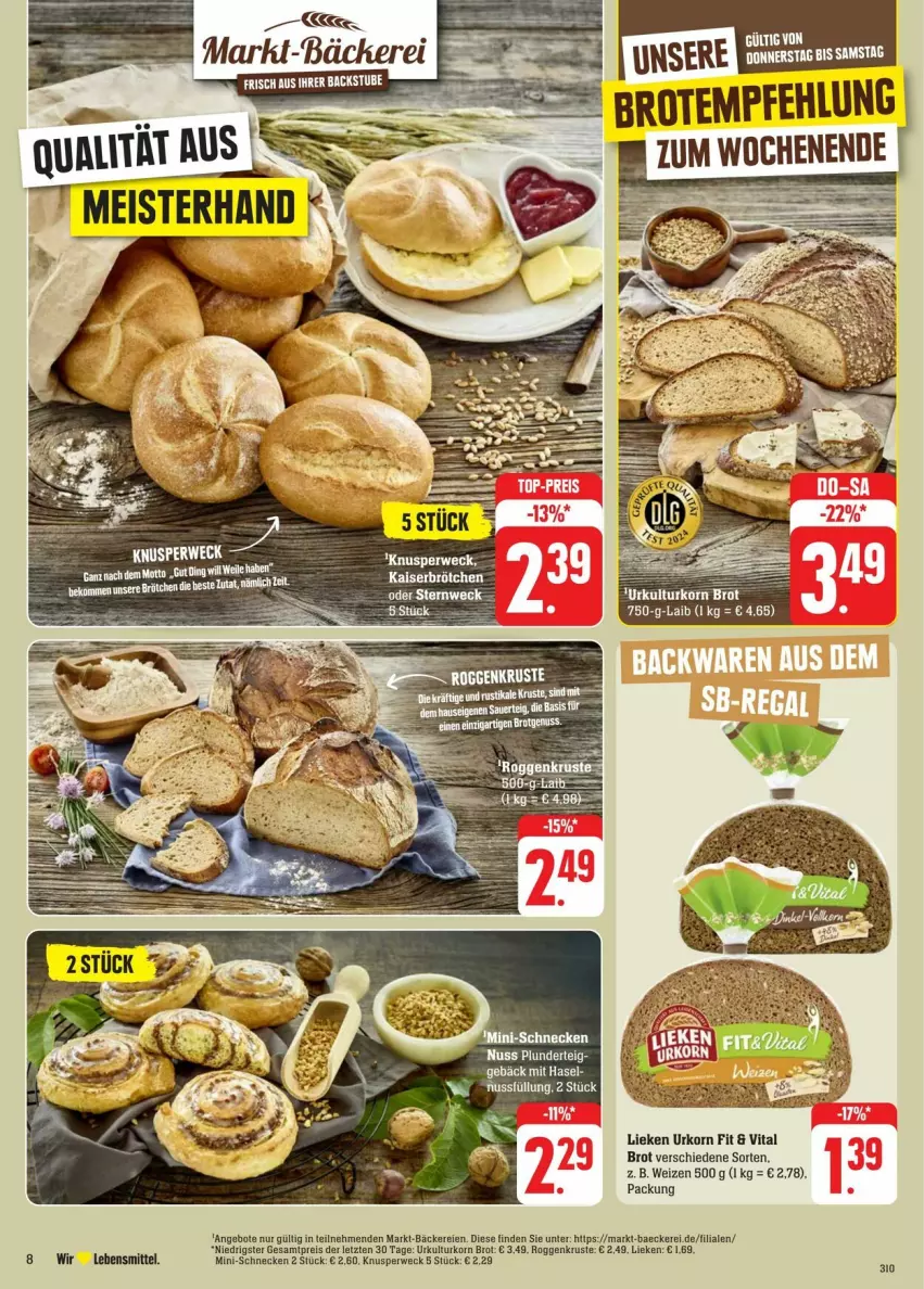 Aktueller Prospekt Edeka - Prospekte - von 20.07 bis 27.07.2024 - strona 12 - produkty: brot, eis, korn, lebensmittel, lieken, Mini-Schnecken, nuss, Plunder, reis, rwe, tee, Ti, urkorn, vita, weck, ZTE