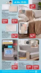 Gazetka promocyjna Aldi Nord - Von Montag - Gazetka - ważna od 15.02 do 15.02.2025 - strona 17 - produkty: aldi, batterie, batterien, Bau, baumwolle, bett, Betttuch, decke, dell, eis, elle, fleecedecke, Funkwecker, Germ, gin, kissen, Liege, matratze, matratzen, Matratzentopper, Mode, ndk, reine baumwolle, Reinigung, reis, Ria, Schal, Schale, sessel, Sofa, spannbetttuch, Ti, topper, tuc, uhr, wasser, weck, wolle, ZTE