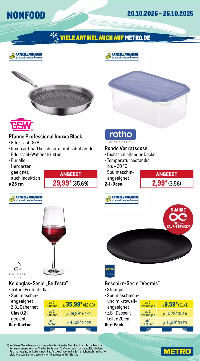 Aktueller Prospekt Metro - Wochen-Angebote - von 20.10 bis 25.10.2025 - strona 22 - produkty: angebot, briketts, cabernet, decke, Deckel, dessert, Dessertteller, edelstahl, elle, garnitur, geschirr, herdarten, Holz, kraft, lack, Metro, mikrowelle, pfanne, regal, sac, schrauben, Schütze, schwerlastregal, spülmaschinen, teller, Ti, Zelt