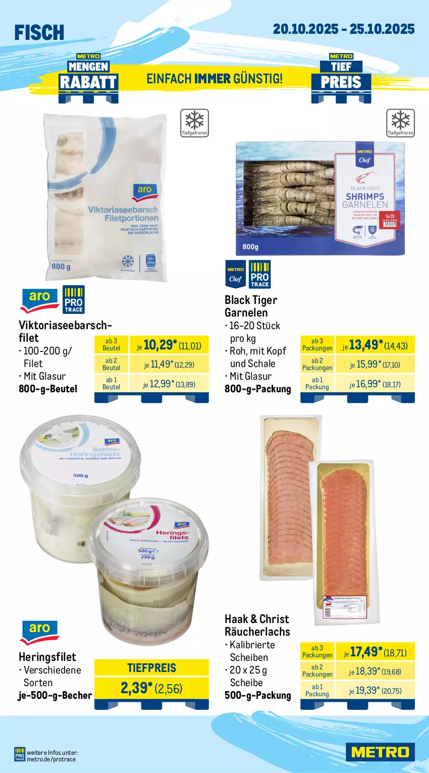Aktueller Prospekt Metro - Wochen-Angebote - von 20.10 bis 25.10.2025 - strona 6 - produkty: Becher, beere, beeren, beutel, brie, eis, erdbeere, erdbeeren, filet, fisch, garnelen, grana, Granatäpfel, hering, Herings, lachs, lack, mango, Metro, obst, Rana, Räucherlachs, reis, Ria, ring, Schal, Schale, Ti, tiefpreis, zitrone, zitronen