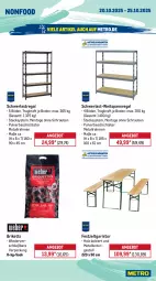 Gazetka promocyjna Metro - Wochen-Angebote - Gazetka - ważna od 25.10 do 25.10.2025 - strona 23 - produkty: angebot, briketts, cabernet, decke, Deckel, dessert, Dessertteller, edelstahl, elle, garnitur, geschirr, herdarten, Holz, kraft, lack, Metro, mikrowelle, pfanne, regal, sac, schrauben, Schütze, schwerlastregal, spülmaschinen, teller, Ti, Zelt