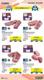 Gazetka promocyjna Metro - Wochen-Angebote - Gazetka - ważna od 25.10 do 25.10.2025 - strona 4 - produkty: Abtei, angebot, angebote, aqua, Dorade, dorade royal, eis, entrecôte, filet, filets, fisch, fleisch, frischfisch, hüftsteak, hüftsteaks, lachs, Metro, reis, rind, rinder, rinderfilet, Rotbarsch, rotbarschfilet, rum, rumpsteak, rwe, steak, steaks, teppich, Ti, tiefpreis, Wild, Zander