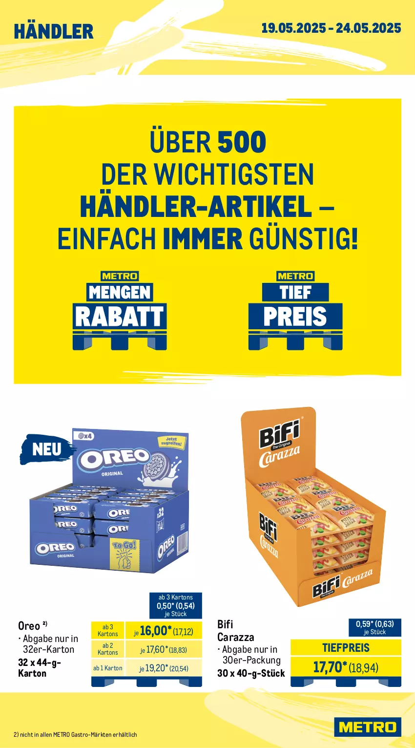 Aktueller Prospekt Metro - Wochen-Angebote Händler - von 19.05 bis 24.05.2025 - strona 4 - produkty: bifi, eis, Metro, metro gastro, oreo, reis, Ti, tiefpreis