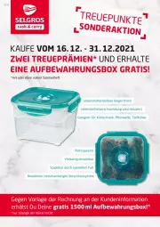 Gazetka promocyjna Selgros - Vorschau:
            Treueaktion - Gazetka - ważna od 31.12 do 31.12.2021 - strona 1 - produkty: aufbewahrungsbox, elle, kühlschrank, lebensmittel, LG, mikrowelle, Schrank, Spezi, tee, Ti