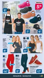 Gazetka promocyjna Netto - Angebote ab Montag - Gazetka - ważna od 14.05 do 14.05.2022 - strona 15 - produkty: asti, Bau, baumwolle, Cap, Clogs, Elan, grill, hose, jeans, Langarmshirt, Laufen, Ria, Schürze, shirt, sneaker, T-Shirt, Tasche, taschen, Ti, tisch, wolle
