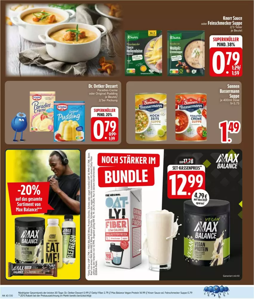Aktueller Prospekt Edeka - Prospekte - von 19.10 bis 24.10.2026 - strona 12 - produkty: beutel, creme, dessert, Dr. Oetker, eis, elle, gin, knorr, pudding, reis, sauce, teller, Ti