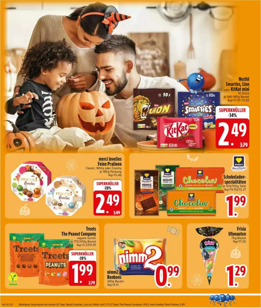 Aktueller Prospekt Edeka - Prospekte - von 19.10 bis 24.10.2026 - strona 14 - produkty: beutel, eis, kitkat, lion, merci, pralinen, reis, schoko, schokolade, schokoladen, smarties, Ti, ZTE