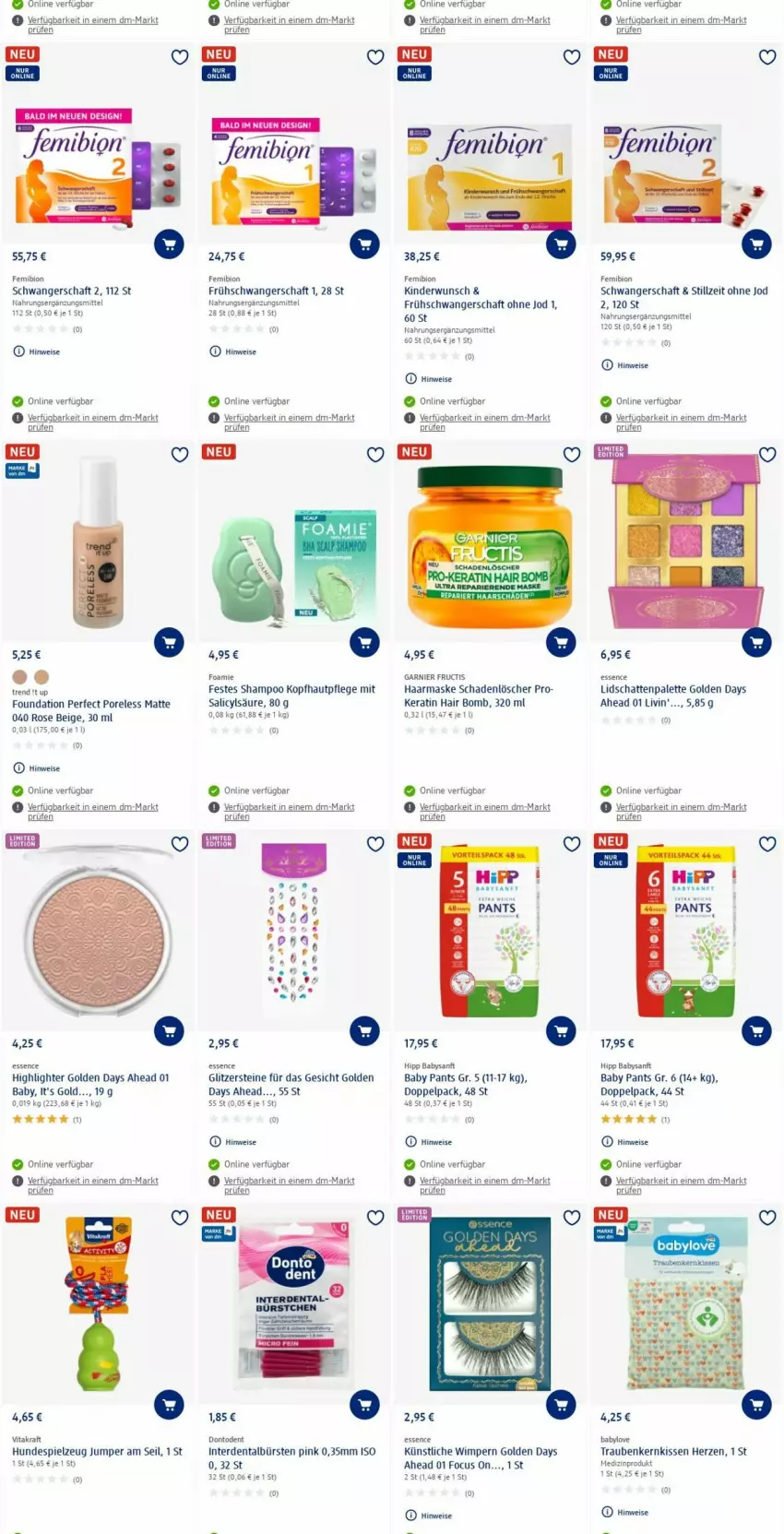 Aktueller Prospekt Dm Drogerie - Prospekte - von 17.07 bis 26.07.2023 - strona 12 - produkty: bio, bürste, bürsten, eis, erde, Femibion, fructis, garnier, Hautpflege, hipp, Kinder, kissen, kraft, Maske, medizinprodukt, Palette, Pants, rel, shampoo, spielzeug, Ti, trauben, vita, vitakraft