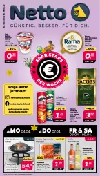 Gazetka promocyjna Netto - Angebote ab Montag - Gazetka - ważna od 09.04 do 09.04.2022 - strona 1 - produkty: angebot, angebote, bohne, chips, feuerschale, Garten, jacobs, jacobs krönung, joghur, joghurt, krone, LG, pringles, rama, ring, sahne, Sahnejoghurt, Schal, Schale, serrano, Ti, wein, zott