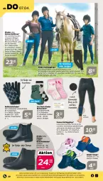 Gazetka promocyjna Netto - Angebote ab Montag - Gazetka - ważna od 09.04 do 09.04.2022 - strona 20 - produkty: auer, Bau, baumwolle, Clogs, eis, gin, handschuhe, hose, Kinder, Laufen, leggings, leine, Ria, sattel, schuhe, socken, Ti, wolle, ZTE