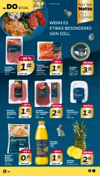 Gazetka promocyjna Netto - Angebote ab Montag - Gazetka - ważna od 09.04 do 09.04.2022 - strona 24 - produkty: ananas, brötchen, elle, ente, Entenbrust, feinkost, forelle, geback, Gebackene Entenbrust, Ofen, orange, orangen, orangensaft, rel, saft, salami, salat, schinken, serrano, steinofen, Ti, Ungarische Salami