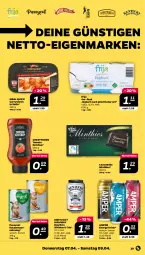 Gazetka promocyjna Netto - Angebote ab Montag - Gazetka - ważna od 09.04 do 09.04.2022 - strona 29 - produkty: bourbon, bourbon whiskey, cola, curry, currywurst, drink, energy drink, joghur, joghurt, joghurt nach, ketchup, mint, Nassnahrung, natur, Soße, Ti, tomato ketchup, tuc, whiskey, wurst