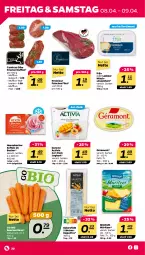 Gazetka promocyjna Netto - Angebote ab Montag - Gazetka - ważna od 09.04 do 09.04.2022 - strona 30 - produkty: activia, Arnica, baguette, baguettes, Becher, bio, braten, danone, danone activia, eis, Falsches Filet, filet, géramont, gulasch, joghur, joghurt, milram, möhren, rind, rollbraten, snack, Ti