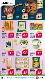 Gazetka promocyjna Netto - Angebote ab Montag - Gazetka - ważna od 09.04 do 09.04.2022 - strona 4 - produkty: baguette, Berger, bratwurst, Coleslaw, eis, feinkost, ferdi fuchs, fleisch, gin, grill, gurke, gurken, gurkensalat, Käse, Mutti, original thüringer, pfanne, pfannen, pfannenkäse, radeberger, rind, rindfleisch, ring, rostbratwurst, salat, schnitzel, schwein, schweine, Spezi, spreewälder, steak, tante fanny, thüringer rostbratwurst, Ti, und pfanne, wein, weine, wiener, wiener würstchen, wurst, würstchen