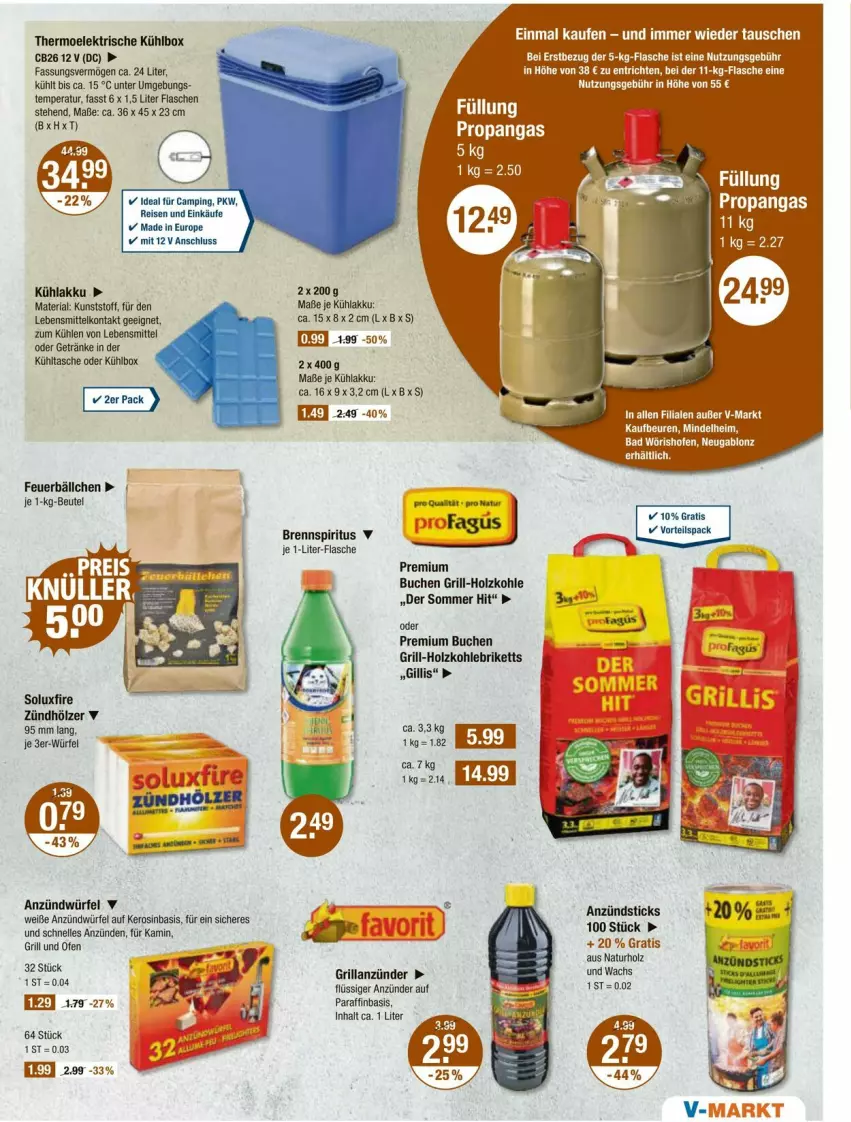 Aktueller Prospekt Vmarkt - Prospekte - von 25.04 bis 01.05.2024 - strona 15 - produkty: akku, anzünder, Bad, beutel, briketts, buch, eis, elle, flasche, getränk, getränke, grill, grill-holzkohle, grillanzünder, Holz, holzkohle, je 1-liter-flasche, Kamin, kühlakku, kühlbox, kühltasche, lebensmittel, natur, Ofen, reis, Ria, spiritus, Tasche, Ti, würfel