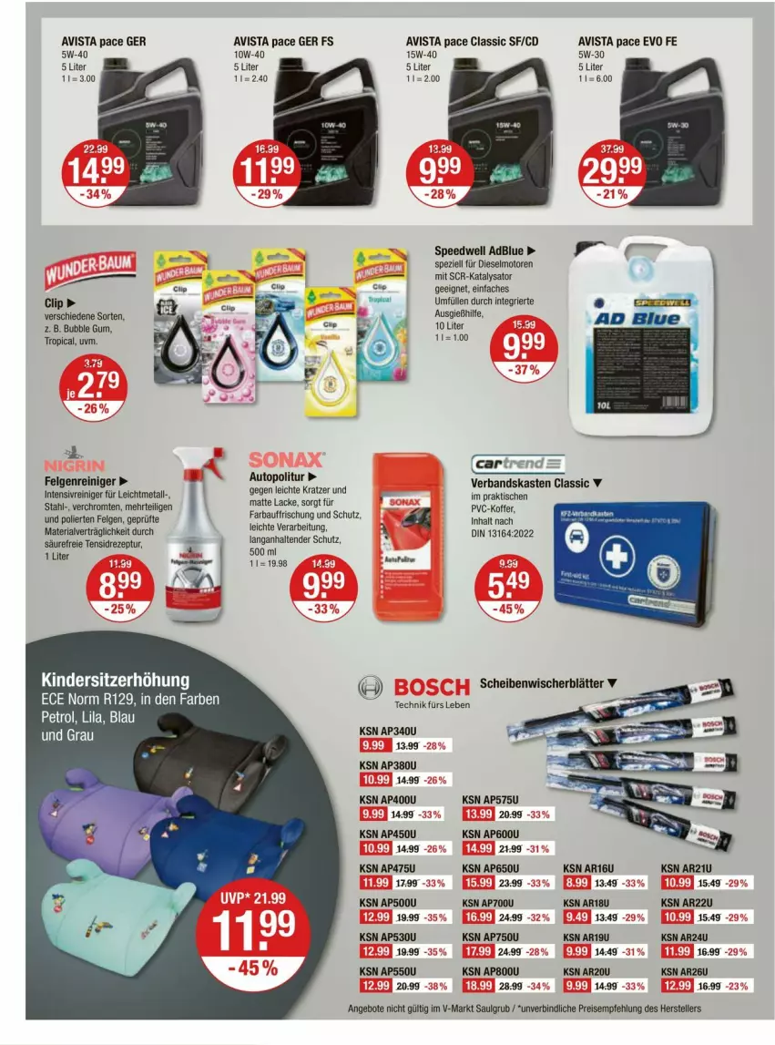 Aktueller Prospekt Vmarkt - Prospekte - von 25.04 bis 01.05.2024 - strona 18 - produkty: adblue, angebot, angebote, auto, Diesel, eis, elle, felgen, Felgenreiniger, koffer, LG, reiniger, reis, rezept, Ria, spee, Spezi, teller, Ti, tisch