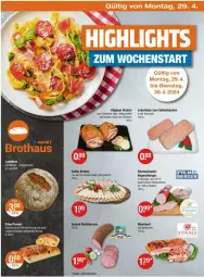 Gazetka promocyjna Vmarkt - Prospekte - Gazetka - ważna od 01.05 do 01.05.2024 - strona 22 - produkty: braten, brot, burger, gewürz, Käse, leberkäs, leberkäse, LG, merl, regensburger, salami, Schal, Schale, schwein, schweine, Ti, wein, weine, zwiebel, zwiebeln