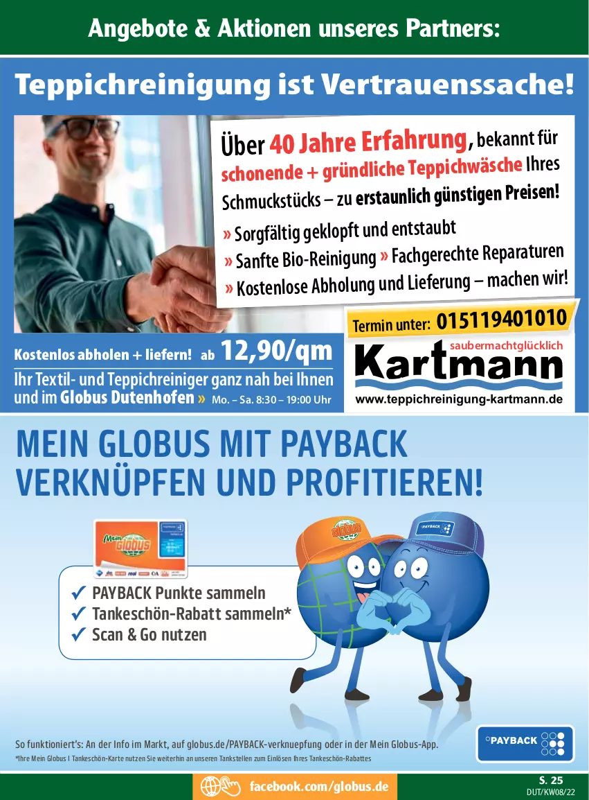 Aktueller Prospekt Globus - Prospekte - von 21.02 bis 26.02.2022 - strona 25 - produkty: angebot, angebote, bio, eis, elle, mac, Ofen, payback, reiniger, Reinigung, reis, sac, Schmuck, teppich, Ti, Tiere, uhr