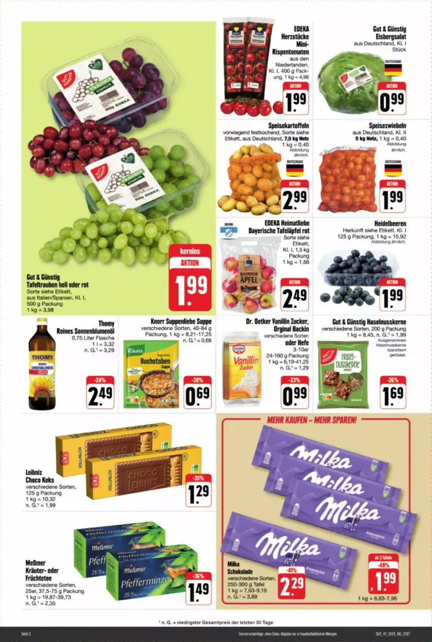 Aktueller Prospekt Edeka - Prospekte - von 05.10 bis 12.10.2024 - strona 2 - produkty: blume, blumen, blumenöl, buch, eis, flasche, knorr, kräuter, reis, sonnenblume, sonnenblumen, sonnenblumenöl, thomy, Ti, ZTE