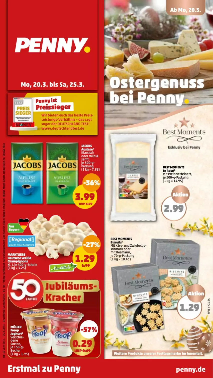 Aktueller Prospekt Penny - Prospekte - von 20.03 bis 25.03.2023 - strona 1 - produkty: Käse, LG, mac, rosmarin, Ti, wein, zwiebel