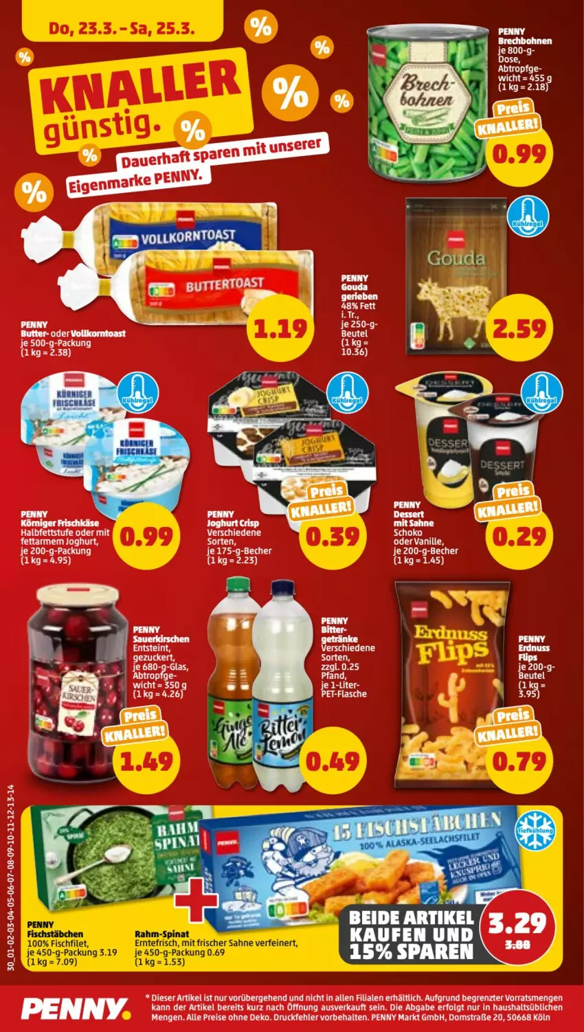 Aktueller Prospekt Penny - Prospekte - von 20.03 bis 25.03.2023 - strona 30 - produkty: bohne, bohnen, eis, elle, flasche, frischkäse, gouda, joghur, joghurt, Käse, Körniger Frischkäse, LG, pet-flasche, reis, sahne, schoko, Ti, vanille, ZTE