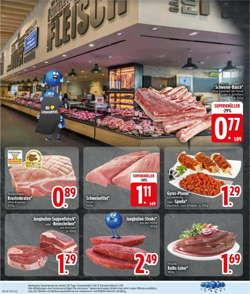 Aktueller Prospekt Edeka - Prospekte - von 03.11 bis 08.11.2025 - strona 14 - produkty: Bau, deka, eis, filet, jungbullen, reis, schwein, schweine, schweine-bauch, schweinefilet, steak, steaks, Ti, wein, weine, ZTE