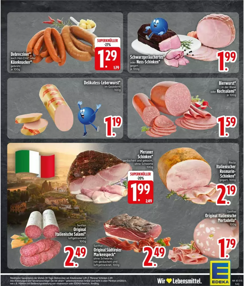 Aktueller Prospekt Edeka - Prospekte - von 03.11 bis 08.11.2025 - strona 15 - produkty: Abtei, chili, deka, dell, gin, Käse, knacker, lebensmittel, mortadella, rosmarin, salami, senf, Speck, südtiroler, Ti, Yo, ZTE