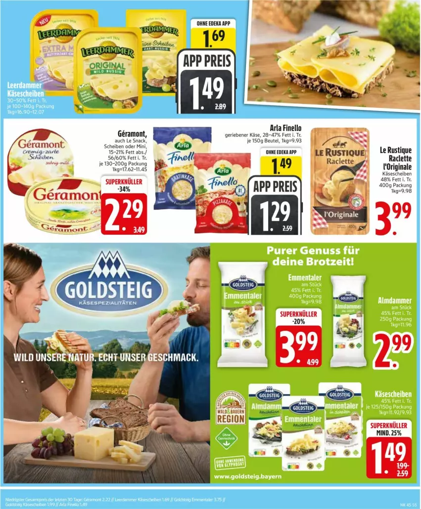 Aktueller Prospekt Edeka - Prospekte - von 03.11 bis 08.11.2025 - strona 5 - produkty: arla, auer, Bau, Bauer, beutel, deka, eis, finello, gin, Käse, reis, snack, Ti, uhr