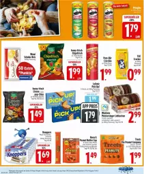Gazetka promocyjna Edeka - Prospekte - Gazetka - ważna od 08.11 do 08.11.2025 - strona 18 - produkty: beutel, butter, chips, chipsfrisch, cracker, deka, eis, funny-frisch, knoppers, kuchen, Lebkuchen, leibniz, linsen, Meister, nuss, Pick Up!, pom-bär, pringles, reis, ring, schnitten, schoko, Ti, tuc, WICK, ZTE