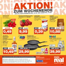 Gazetka promocyjna Real - Gazetka - ważna od 26.08 do 26.08.2023 - strona 28 - produkty: Becher, bohne, bohnen, bosch, bourbon, bourbon whiskey, braten, eis, elle, ente, frucht, gulasch, jim beam, joghur, joghurt, landliebe, landliebe joghurt, lavazza, LG, motorenöl, Narzissen, pfanne, pfannen, pfannen-set, radieschen, rind, rinder, Rinderroulade, rinderrouladen, rouladen, rwe, Ti, tuc, whiskey