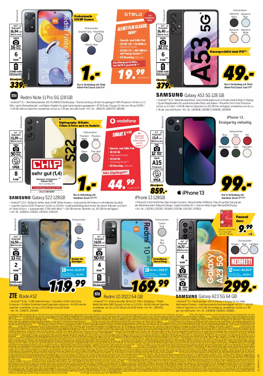 Aktueller Prospekt Medimax - MEDIMAX Prospekt KW40 2022 - von 30.09 bis 06.10.2022 - strona 5 - produkty: akku, alkohol, allnet flat, angebot, Apple, auer, auto, batterie, Bau, beko, bio, Brei, brita, buch, chips, decke, deo, eis, elle, erde, fingerabdrucksensor, frontkamera, hauptkamera, iphone, IPhone 13, kamera, lack, Laufen, LG, microsd, neuheit, octa-core prozessor, quad, Rauch, reis, Ria, ring, rwe, salz, SANTE, Schal, Seife, sim, smartphone, Software, spee, speicherkarte, Surf, telefon, Ti, tisch, touchscreen, trolli, uhr, usb, vodafone, wasser, Yo, Zelt, ZTE