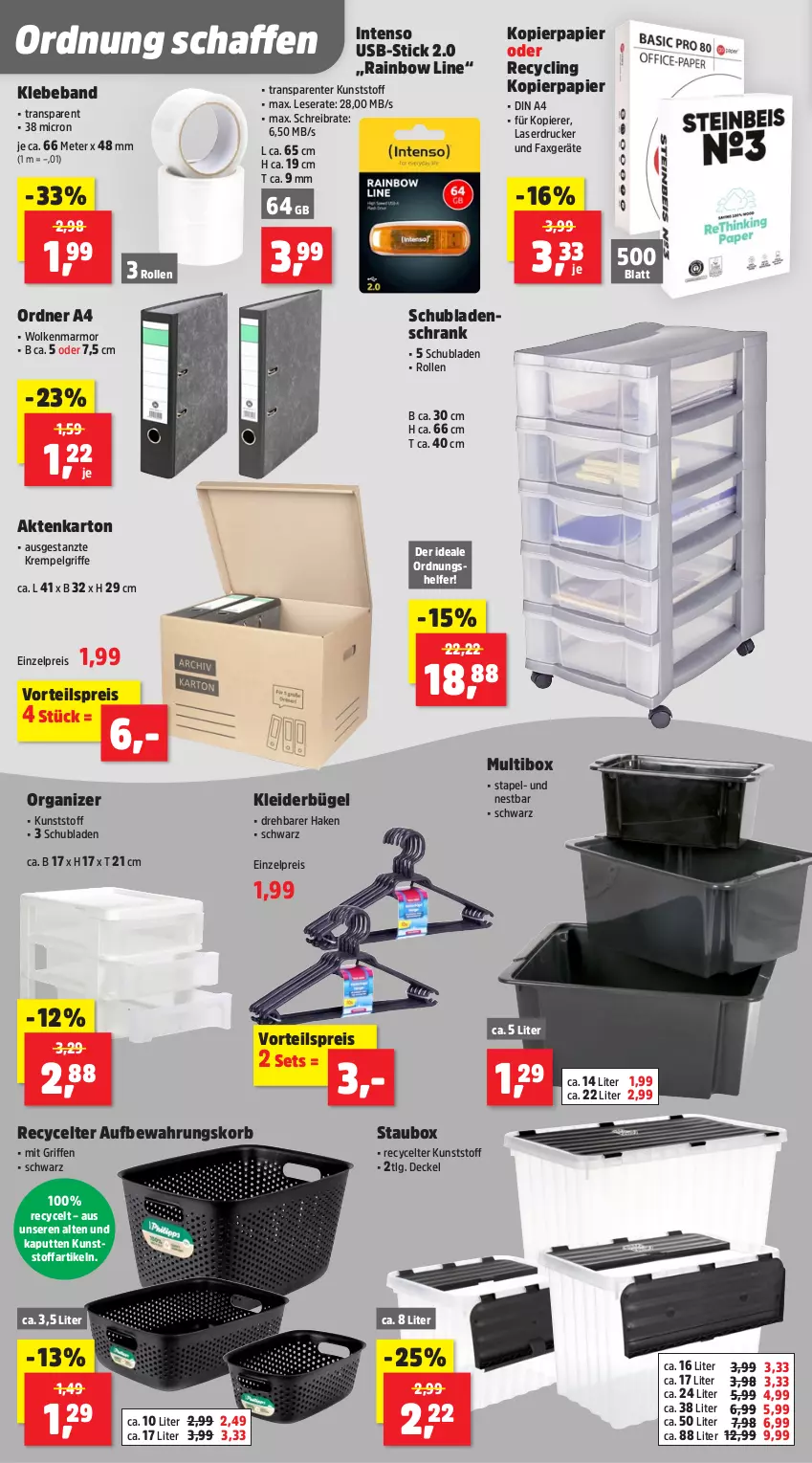 Aktueller Prospekt Thomas Philipps - von 05.01 bis 10.01.2026 - strona 4 - produkty: Beba, bügel, Clin, decke, Deckel, din a4, drucker, eis, ente, intenso, kleid, kleider, kleiderbügel, kopierpapier, korb, Laserdrucker, LG, ordner, papier, reis, Schrank, schubladen, Ti, usb, vorteilspreis, ZTE