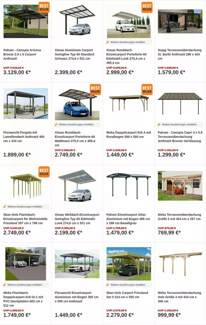 Aktueller Prospekt Obi - Prospekte - von 27.06 bis 05.07.2023 - strona 7 - produkty: braun, bree, Cap, Carport, edelstahl, elle, Holz, HP, latte, soja, Terrassenüberdachung, weka