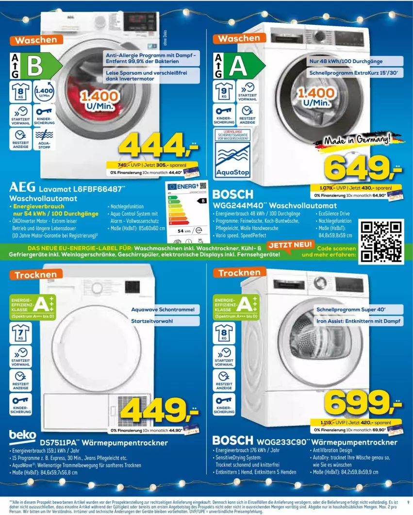 Aktueller Prospekt Euronics - Prospekte - von 22.12 bis 29.12.2021 - strona 9 - produkty: aqua, aquastop, ariel, auto, bosch, eis, elle, jeans, LG, Rauch, reis, tee, Ti, Trockner, trommel, tuner, wärmepumpentrockner