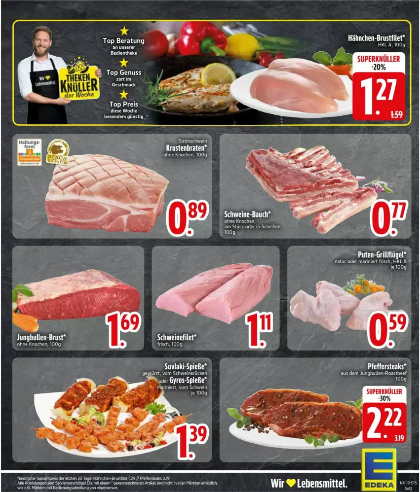 Aktueller Prospekt Edeka - Prospekte - von 04.05 bis 09.05.2026 - strona 17 - produkty: Bau, beef, braten, brustfilet, eis, filet, grill, hähnchen-brustfilet, jungbullen, krustenbraten, lebensmittel, LG, natur, nuss, pfeffer, pute, reis, roastbeef, schwein, schweine, schweine-bauch, schweinerücken, steak, steaks, wein, weine, ZTE