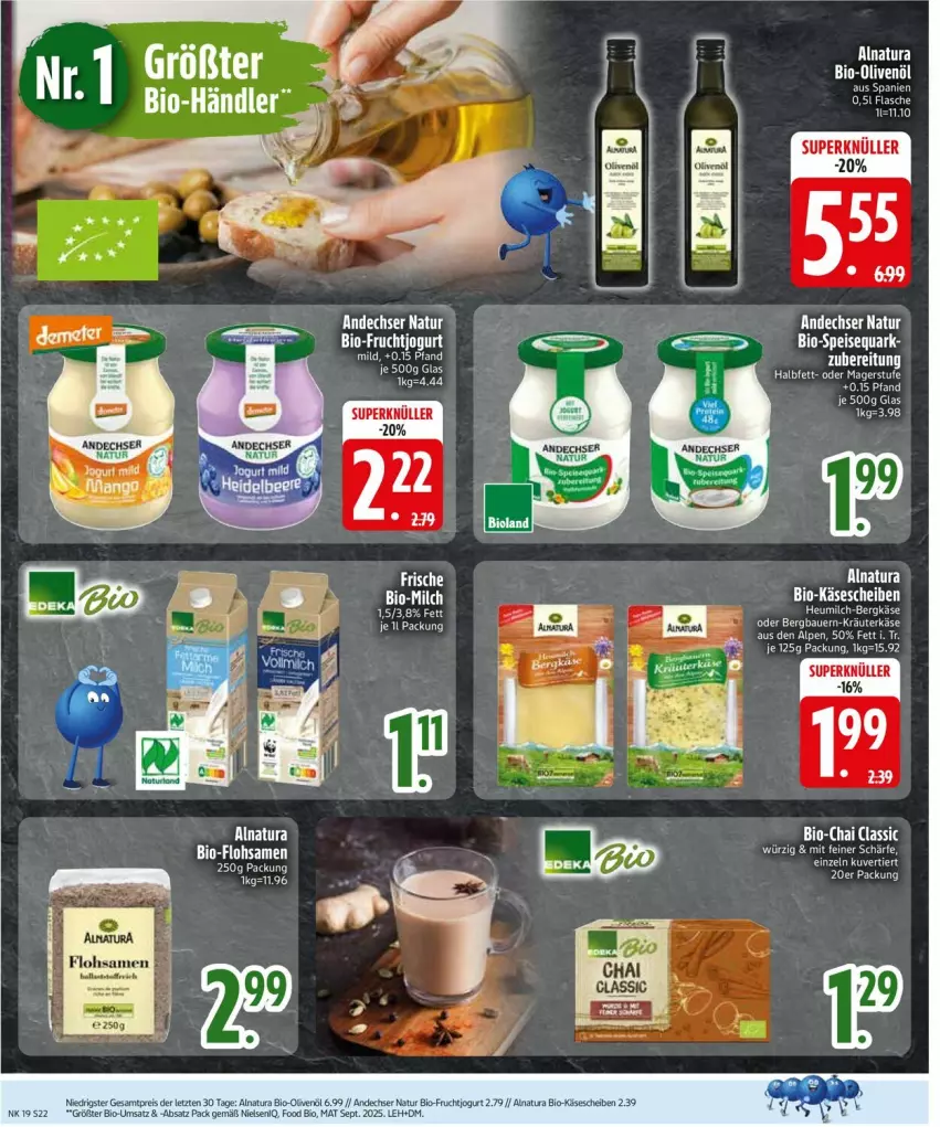 Aktueller Prospekt Edeka - Prospekte - von 04.05 bis 09.05.2026 - strona 24 - produkty: andechser natur, auer, Bau, Bauer, bio, Bio-Fruchtjogurt, Bio-Olivenöl, eis, frucht, jogurt, Käse, kräuter, mango, natur, natura, olive, oliven, olivenöl, quark, speisequark, Ti, ZTE