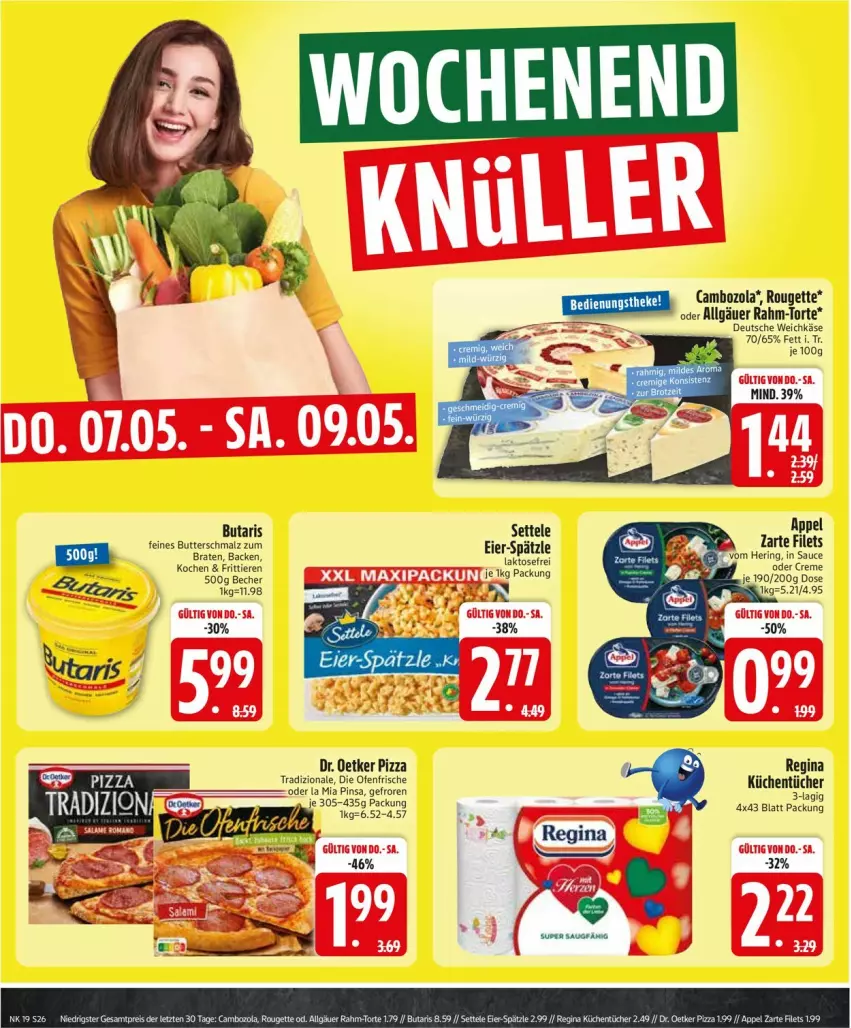 Aktueller Prospekt Edeka - Prospekte - von 04.05 bis 09.05.2026 - strona 28 - produkty: Becher, braten, butter, Butterschmalz, cambozola, creme, die ofenfrische, Dr. Oetker, eier, gin, Käse, küche, Küchen, küchentücher, LG, malz, Ofen, pizza, pizza tradizionale, rouge, rougette, Schmalz, settele, Ti, Tiere, torte, tradizionale, tücher, weichkäse