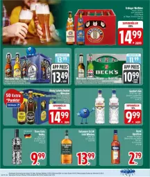 Gazetka promocyjna Edeka - Prospekte - Gazetka - ważna od 09.05 do 09.05.2026 - strona 22 - produkty: alkohol, becks, bett, bier, eis, erdinger, flasche, gin, gordon, gordon's, mönchshof, natur, pils, pilsener, premium pils, reis, steiner, Three Sixty, Ti, warsteiner, weissbier, ZTE