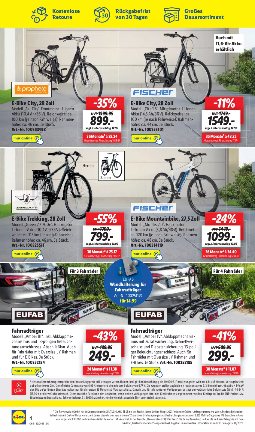 Aktueller Prospekt Lidl - Wochen-Highlights im Onlineshop - von 29.05 bis 04.06.2023 - strona 9 - produkty: akku, Amber, auer, dell, eis, elle, erde, Fahrrad, mac, magazin, Mode, ndk, Rauch, reis, rwe, Ti