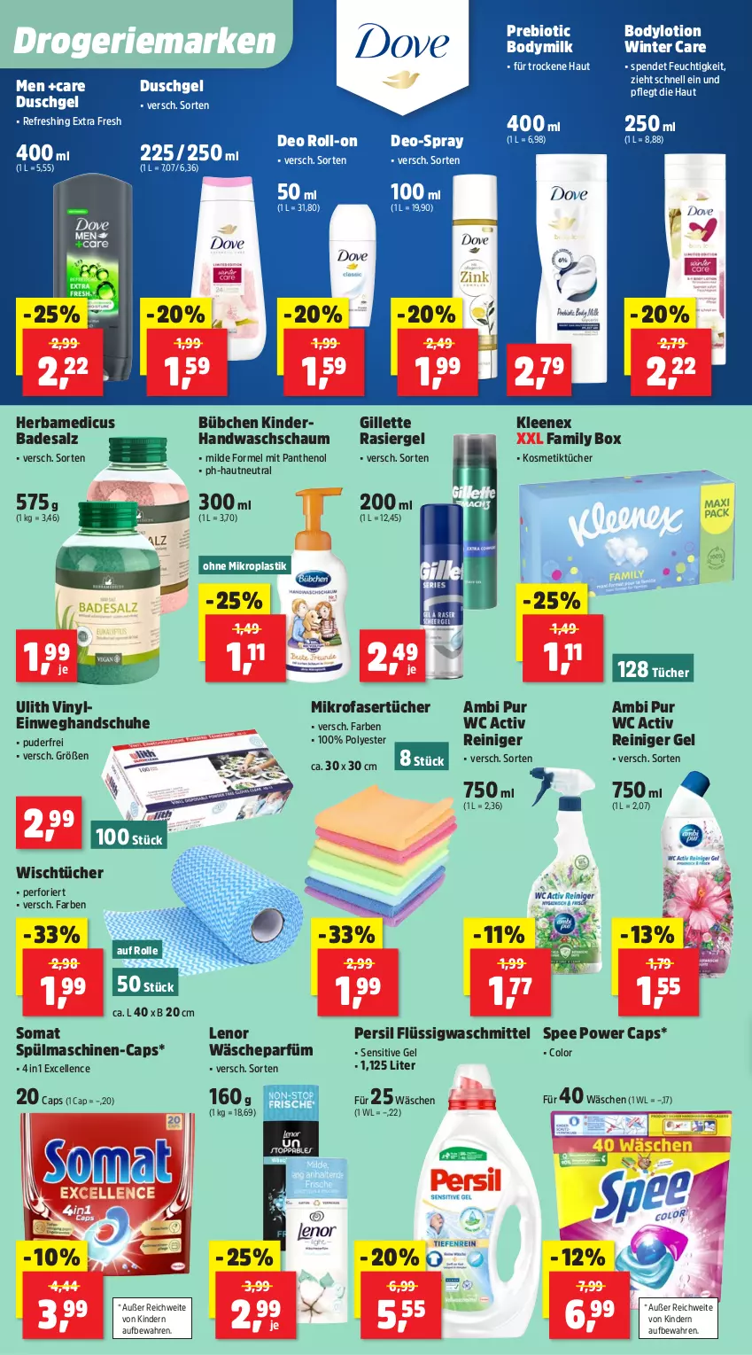 Aktueller Prospekt Thomas Philipps - von 29.09 bis 04.10.2025 - strona 18 - produkty: asti, Bad, bio, body, bodylotion, Bodymilk, bübchen, Cap, deo, deo roll-on, duschgel, Einweghandschuhe, elle, gillette, handschuhe, Kinder, kosmetik, Kosmetiktücher, lenor, Lotion, mikrofaser, Mikrofasertücher, Panthenol, persil, rasiergel, reiniger, reiniger gel, roll-on, salz, schuhe, somat, spee, spülmaschinen, Ti, tücher, wäscheparfüm, waschmittel
