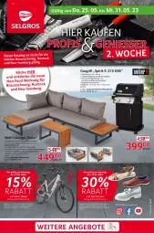 Gazetka promocyjna Selgros - Nonfood - Gazetka - ważna od 31.05 do 31.05.2023 - strona 1 - produkty: abdeckhaube, angebot, angebote, beistelltisch, braun, decke, edelstahl, eis, gasgrill, grill, grillfläche, grillrost, Holz, kissen, kleid, LG, schuhe, Sitzhöhe, Sofa, Ti, tisch