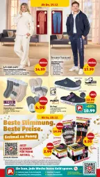 Gazetka promocyjna Penny - Prospekte - Gazetka - ważna od 21.12 do 21.12.2024 - strona 33 - produkty: ball, Ballerinas, body, Clogs, coupon, coupons, eis, Haussocken, hose, Jacke, kleid, Kleidung, LG, reis, rwe, socken, Sport, Sweater, Sweathose, sweatjacke, Ti, tisch, ZTE