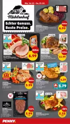 Gazetka promocyjna Penny - Prospekte - Gazetka - ważna od 21.12 do 21.12.2024 - strona 4 - produkty: braten, eis, Elan, fleisch, Frische Hähnchen, hackfleisch, hähnchen-schenkel, henkel, jungbullen, kasseler, Krustenschinken, lack, lamm, lammkeule, rind, rinder, rinder-rouladen, Rindersteak, rouladen, schenkel, schinken, schwein, steak, tee, Ti, wein