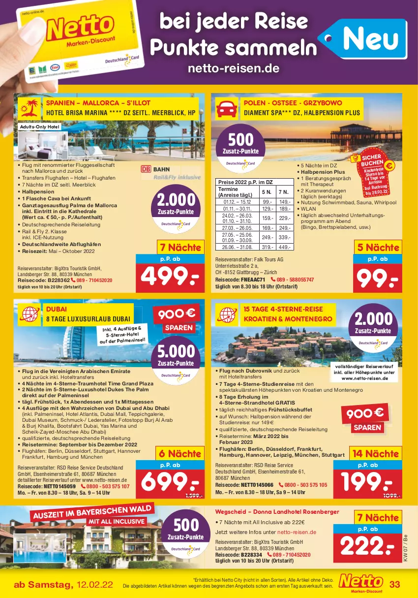 Aktueller Prospekt Netto Marken-Discount - Filial-Angebote - von 14.02 bis 19.02.2022 - strona 33 - produkty: abis, angebot, Bad, Berger, buch, Cava, eimer, eis, flasche, HP, monte, pool, reis, reiseveranstalter, reiseverlauf, rosen, Schmuck, teppich, Ti, uhr, Whirlpool, ZTE