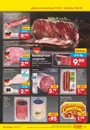 Gazetka promocyjna Netto Marken-Discount - Filial-Angebote - Gazetka - ważna od 19.02 do 19.02.2022 - strona 31 - produkty: angebot, auer, aufschnitt, beef, braten, curry, Edelsalami, filet, gewürz, ideal zum braten, jungbullen, knacker, Mantel, meica, nuss, pute, Rauch, roastbeef, saft, salami, schinken, schwein, schweine, schweine-filet, Speck, Ti, wein, weine, WICK, wurst, ZTE