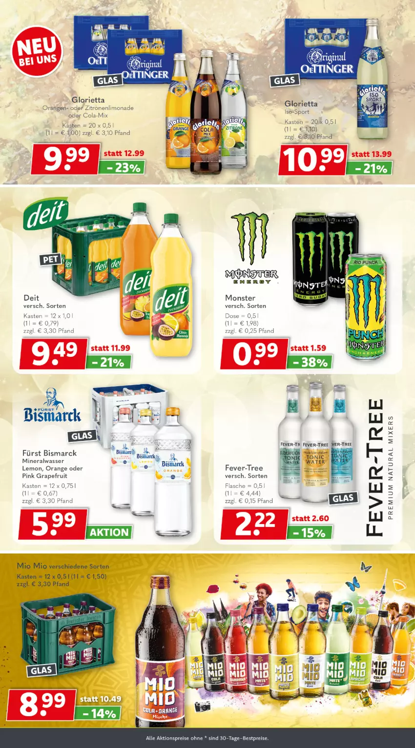 Aktueller Prospekt Getraenkeland - von 07.12 bis 19.12.2025 - strona 6 - produkty: aktionspreis, Alwa, bestpreis, bestpreise, bismarck, cola, eis, fever-tree, flasche, grapefruit, limo, limonade, mineralwasser, Mio Mio, monster, orange, orangen, reis, Sport, Ti, wasser, zitrone, zitronen